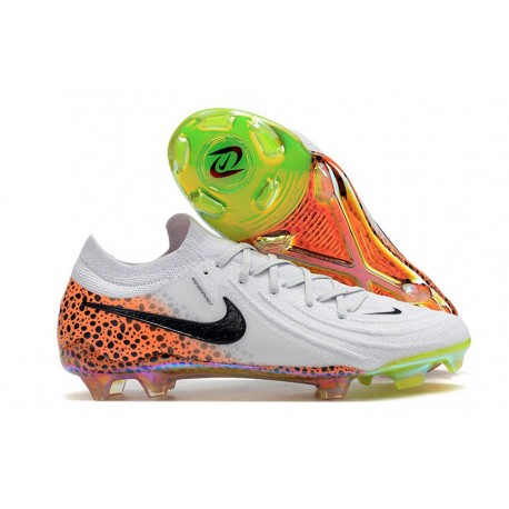 Korki NIke Phantom GX Elite FG Biały Czarny Pomarańczowy