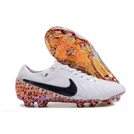 Koirki Nike Tiempo Legend X Elite FG Biały Czarny Pomarańczowy