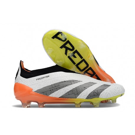 Korki adidas Predator Elite LL FG Biały Czarny Pomarańczowy