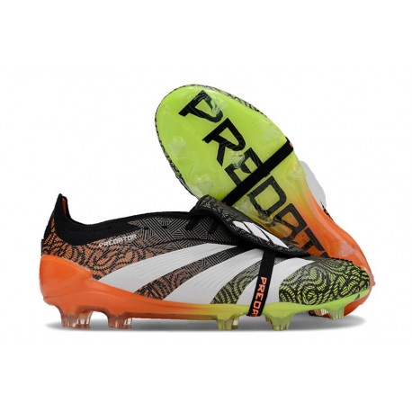 adidas Predator Fold-over Tongue Elite FG Pomarańczowy Czarny Biały Zielony