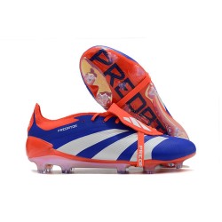 adidas Predator Fold-over Tongue Elite FG Niebieski Biały Czerwony