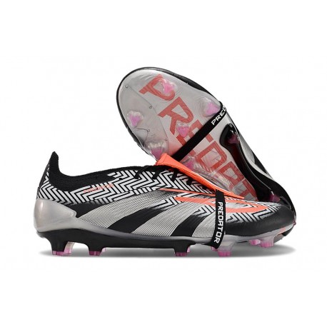 adidas Predator Fold-over Tongue Elite FG Czarny Srebro Czerwony