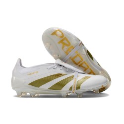 adidas Predator Fold-over Tongue Elite FG Biały Złoty