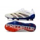 adidas Predator 24 Elite FG Biały Szary Niebieski Czerwony