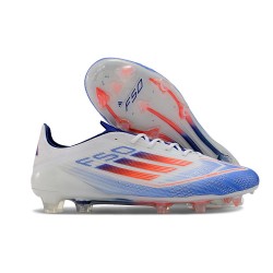 Buty piłkarskie korki męskie adidas F50 Elite FG Biały Czerwony Niebieski