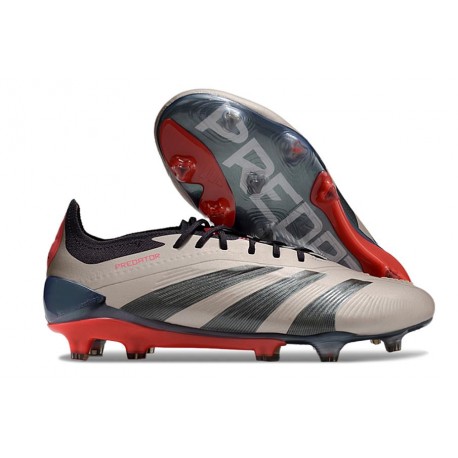 adidas Predator 24 Elite FG Platyna Metaliczna Czarny